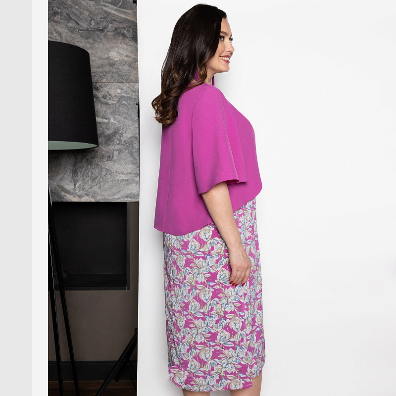 Платье На пике популярности (фуксия). Состав: 95% п/э, 5% спандекс