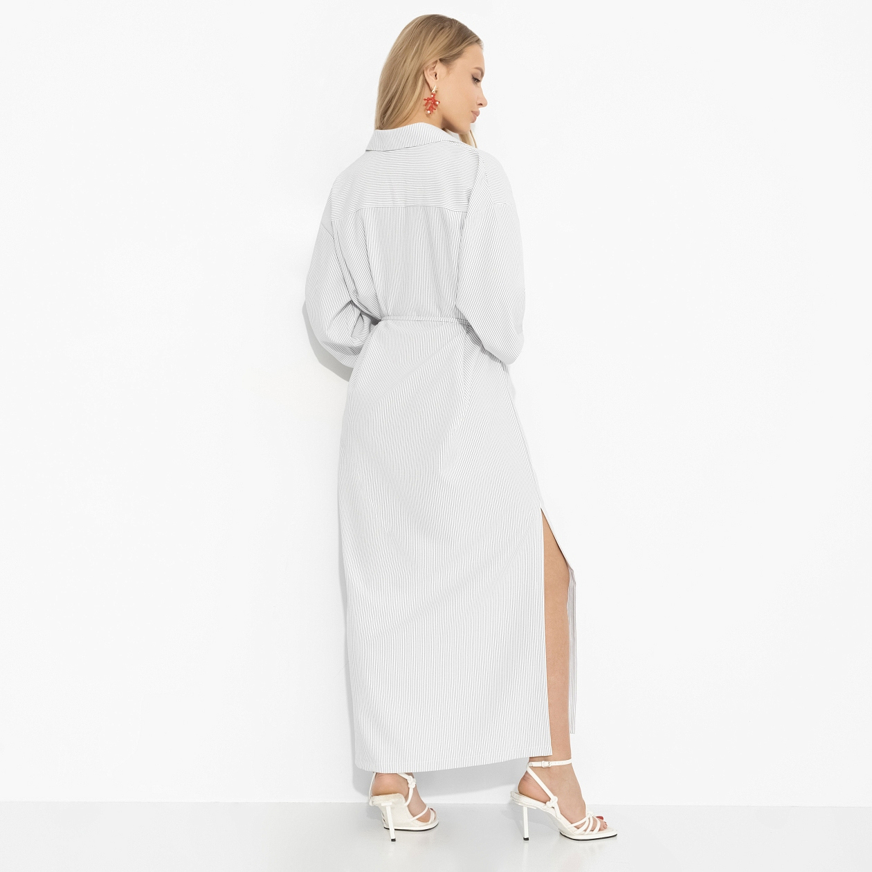 Платье-рубашка В самое сердце (круиз). Состав: 65% п/э, 30% вискоза, 5% эластан