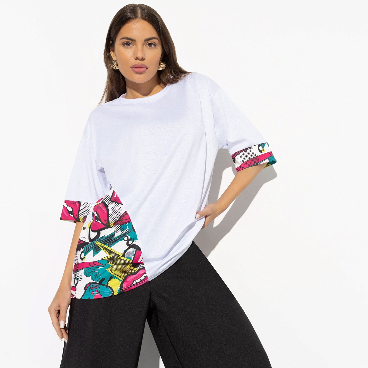 Футболка Очевидное отличие. Состав: 65% п/э, 30% вискоза, 5% стрейч