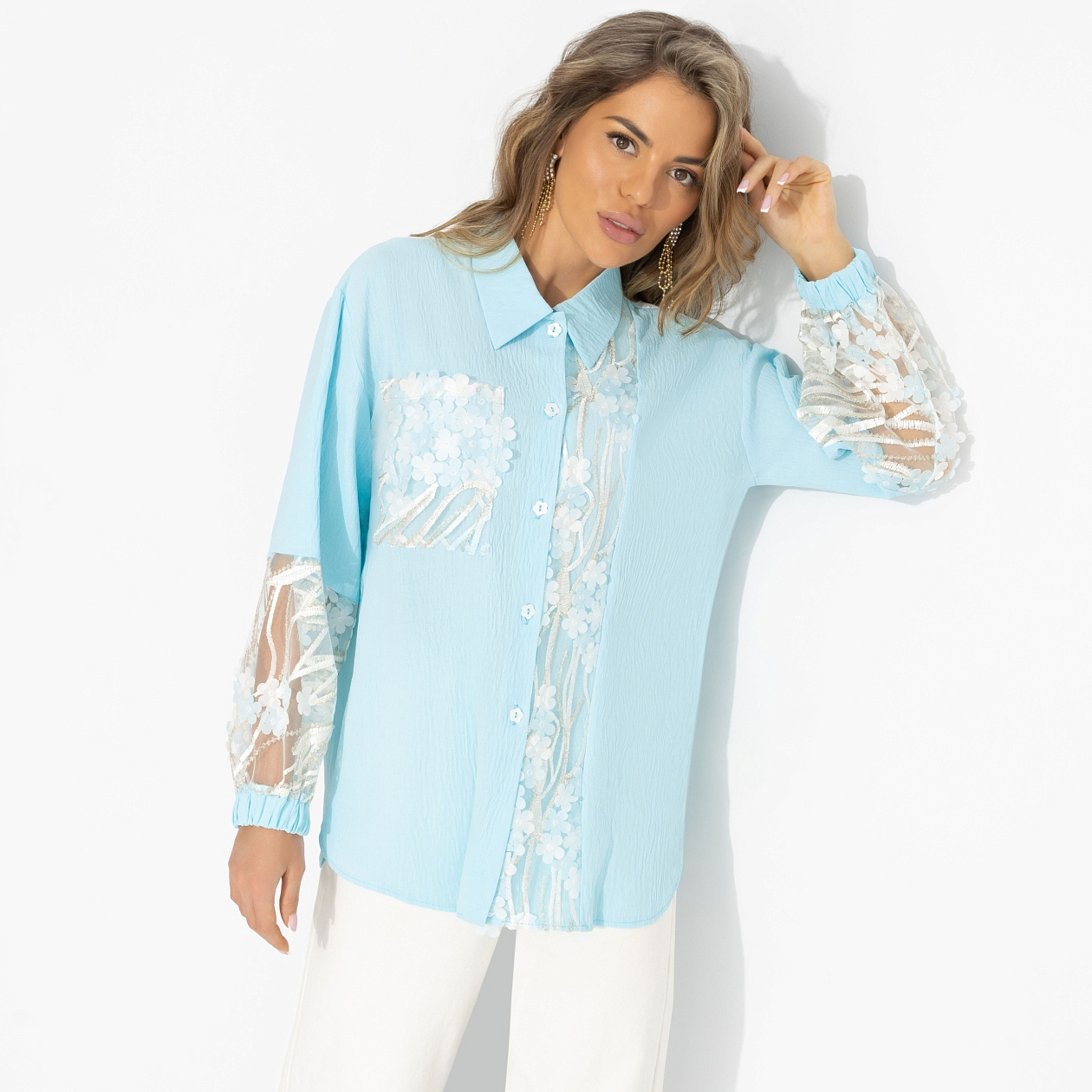 Смелое решение (бирюзовая). Состав: 68% п/э, 27% вискоза, 5% спандекс