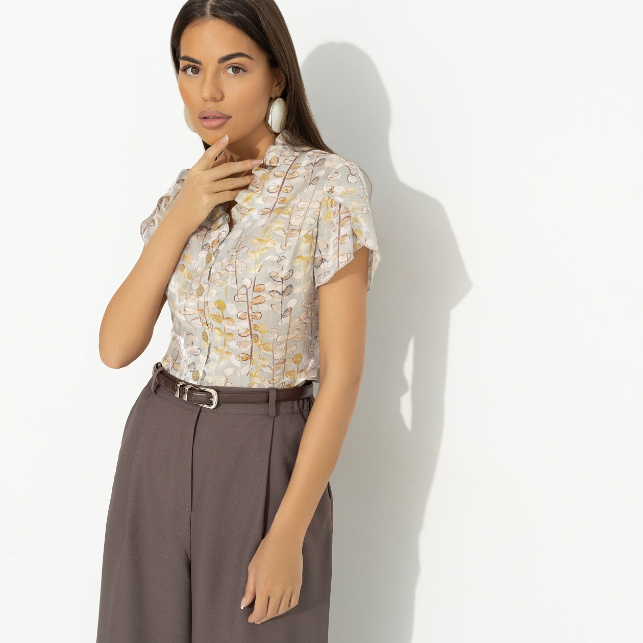 Блуза Лёгкий шик, тяжёлый эффект. Состав: 97% вискоза, 3% нейлон