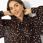 Блуза Привлекаю удачу (американо). Состав: 100% полиэстер