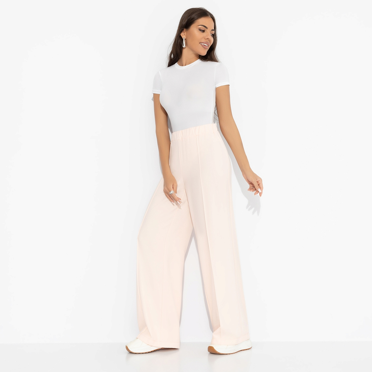 Брюки Создавай настроение (peach). Состав: 72% п/э, 22% вискоза, 6% спандекс