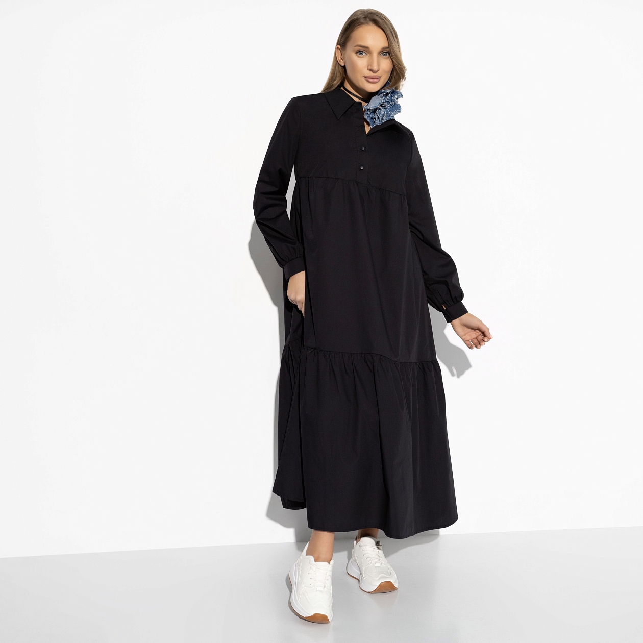 Платье Модная бесконечность. Состав: 65% п/э, 35% хлопок