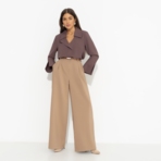 Блуза Амбассадор стиля (brown). Состав: 95% полиэстер, 5% эластан