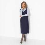 Сарафан Для важных свиданий (синий). Состав: 75% полиэстер, 20% вискоза, 5% эластан