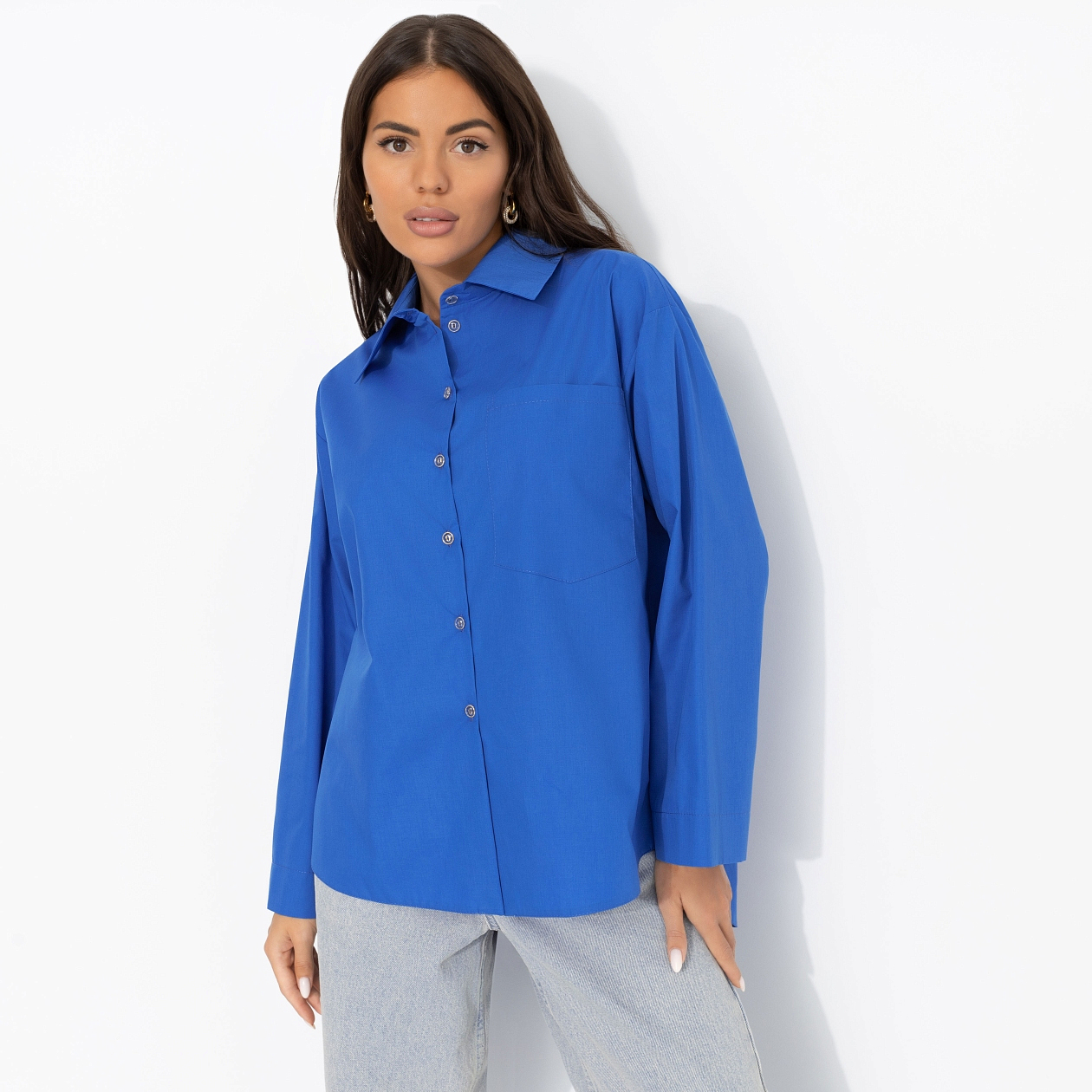 Создала себя сама (синяя). Состав: 65% п/э, 30% вискоза, 5% эластан