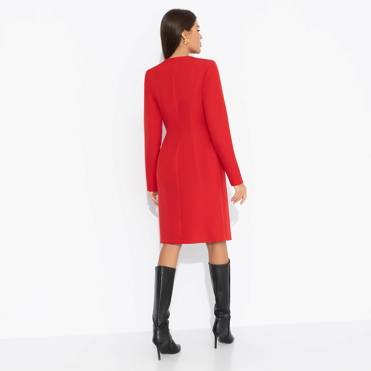 Платье Судьбоносное решение (red). Состав: 60% п/э, 37% вискоза, 3% спандекс