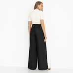 Брюки Минимализм с акцентами (чёрные). Состав: 85% п/э, 15% вискоза