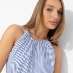 Комбинезон Проникновение в образ (полоска, с поясом). Состав: 55% хлопок, 45% полиэстер