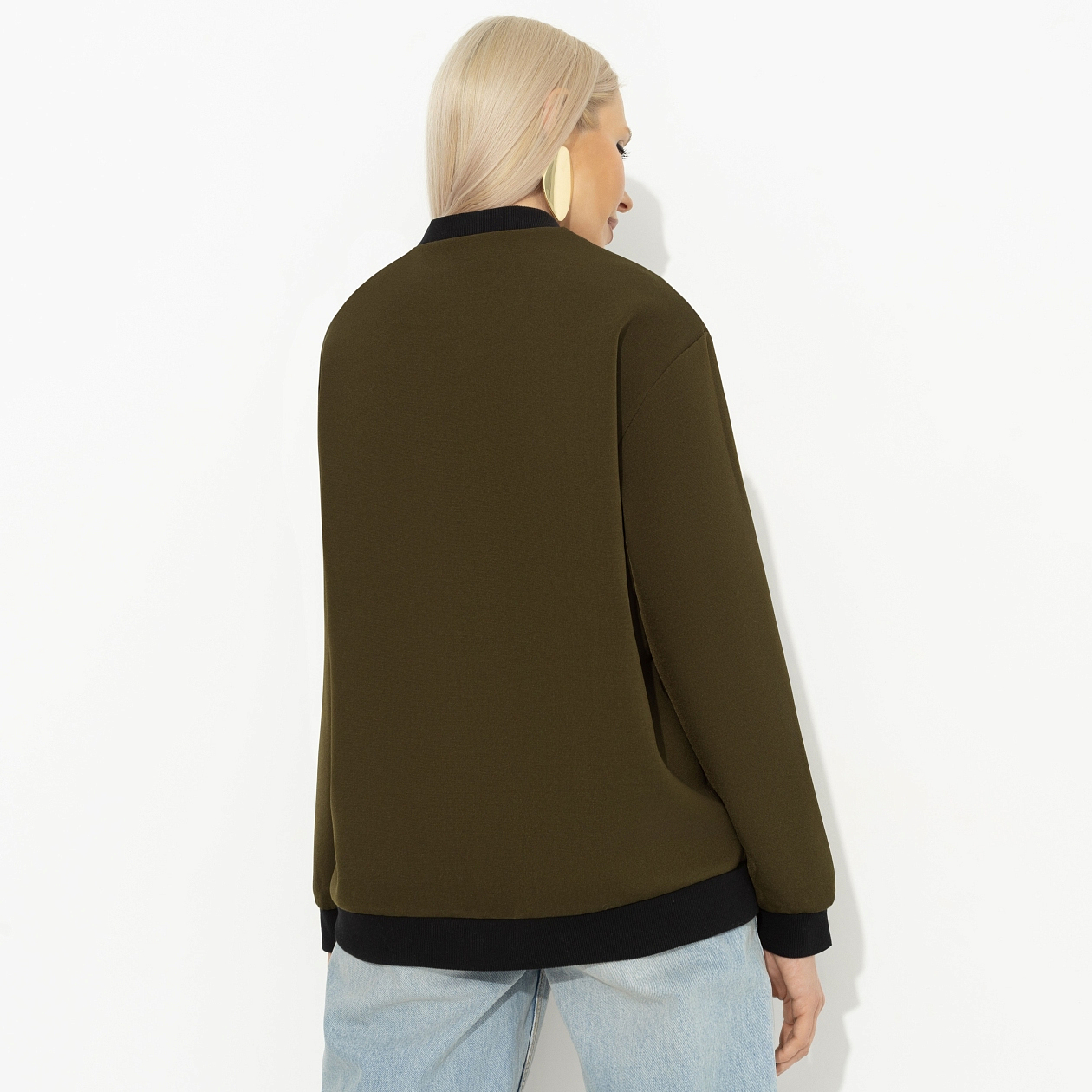 Бомбер Бунтарка (green). Состав: 60% полиэстер, 37% вискоза, 3% спандекс