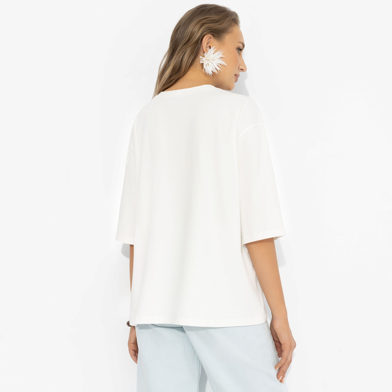 Футболка На стильной волне (белая). Состав: 95% хлопок, 5% лайкра