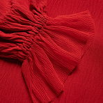 Блуза Мелодия сердца (красная). Состав: 65% п/э, 30% вискоза, 5% спандекс