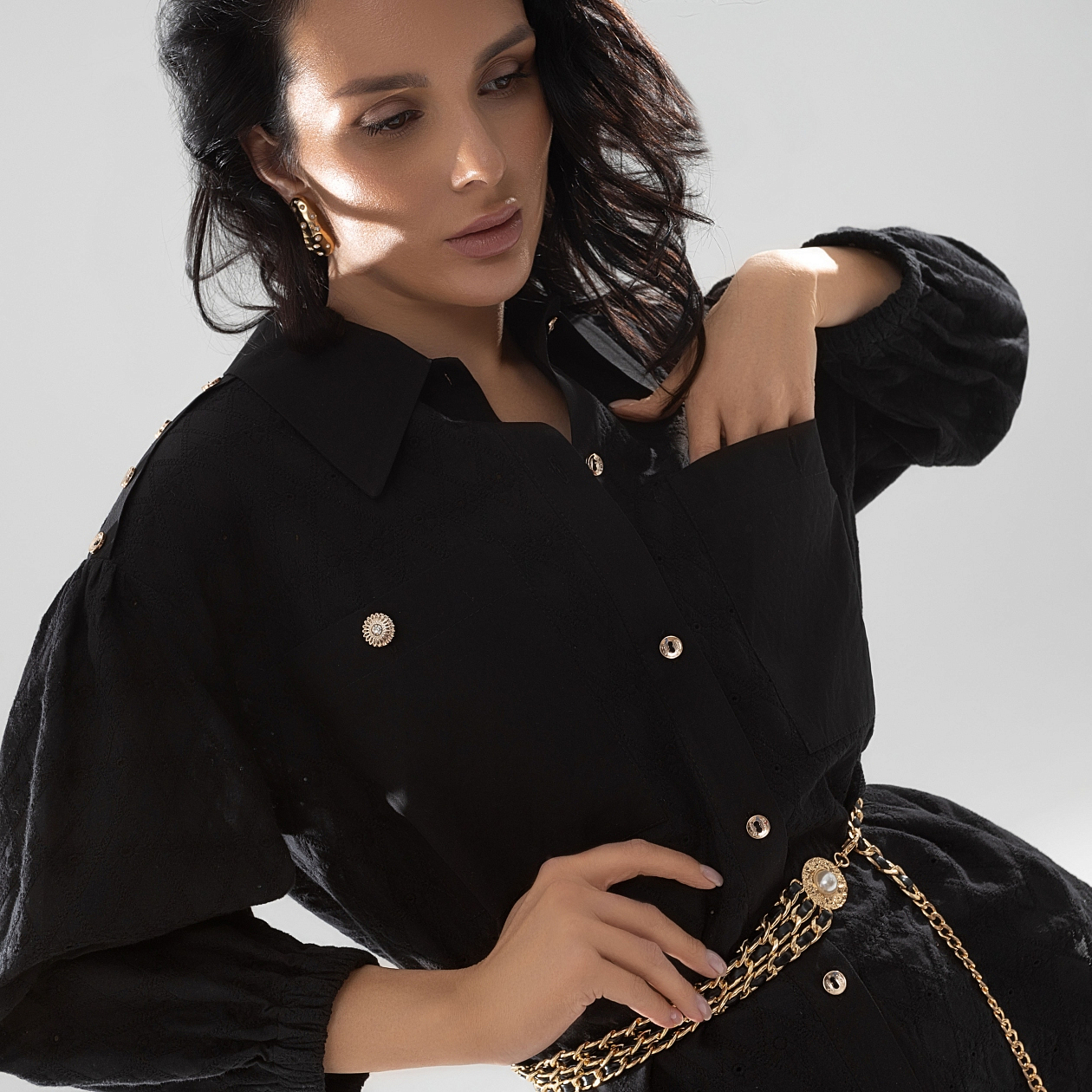 Пик элегантности (super black, с поясом). Состав: 90% хлопок, 10% вискоза