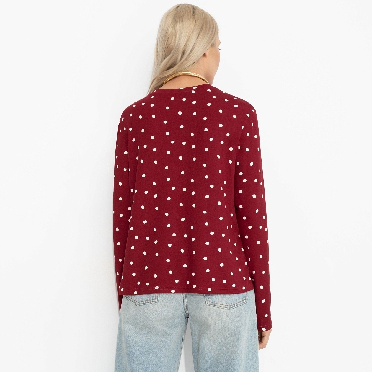 Лонгслив Личный стандарт (спелая вишня). Состав: 100% вискоза