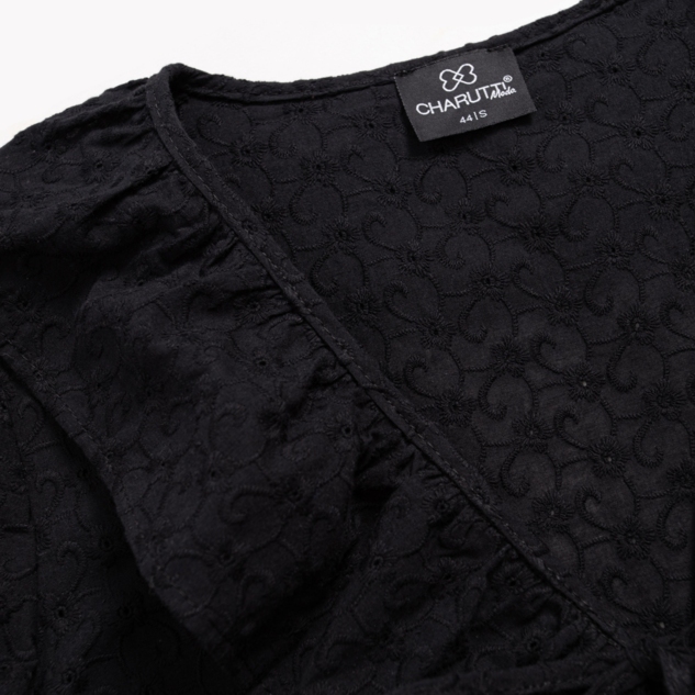 Блуза Пленительная грация (черная) 