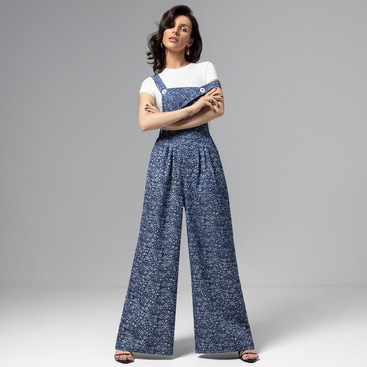 Комбинезон Комфорт лета (blue). Состав: 95% хлопок, 5% спандекс