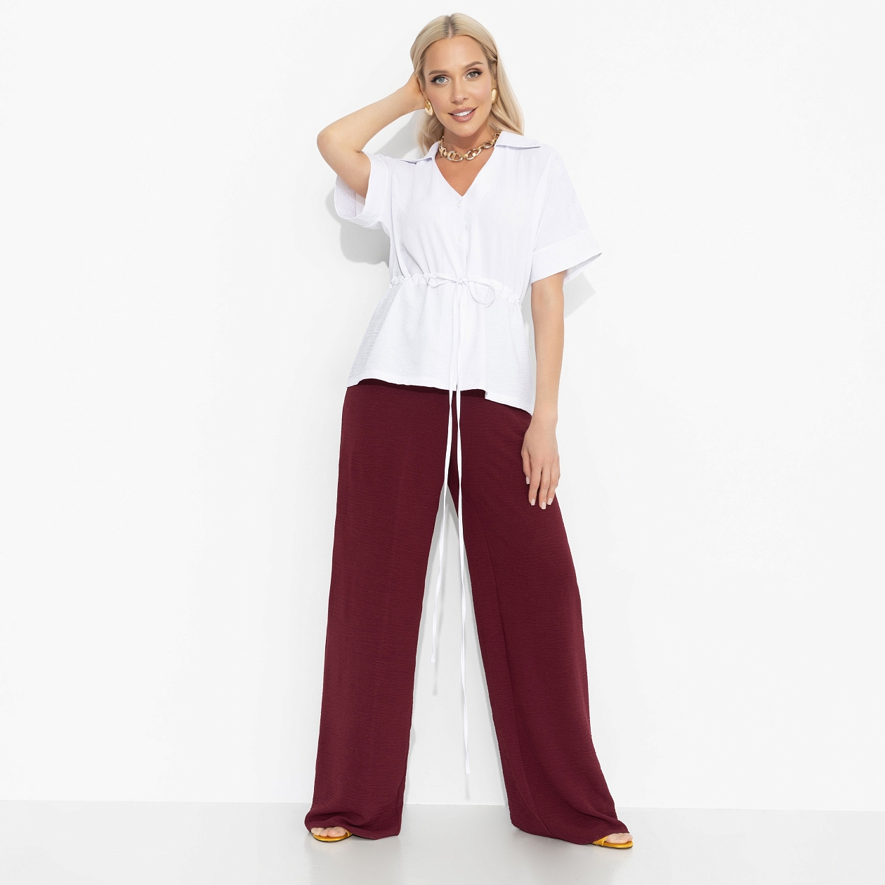 Брючный комплект Когда всё совпало (2 в 1, стиль). Состав: 65% вискоза, 30% п/э, 5% эластан