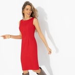 Платье Главная леди (красный мак). Состав: 95% п/э, 5% эластан