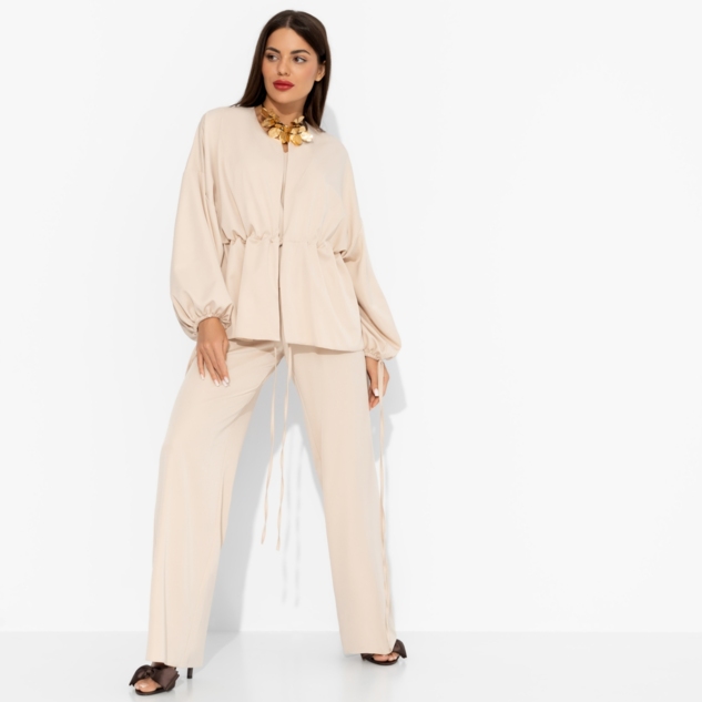 Брючный костюм Приручённый шик (3 в 1, бежевый) 