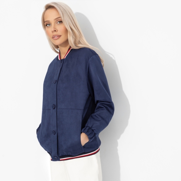 Бомбер Любуйся мной (темно-синий) 