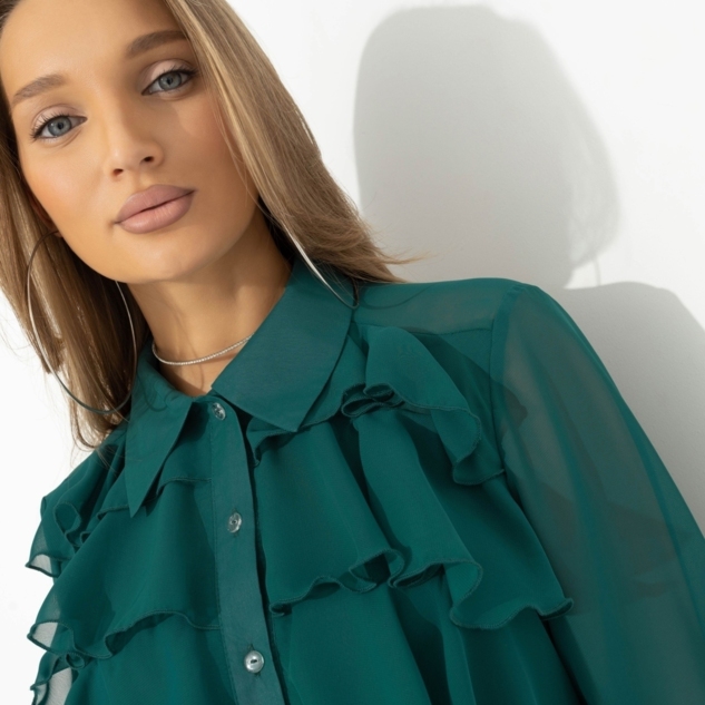 Блуза Гипнотический стиль (зеленая) 