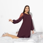 Платье Секрет любви (магия бордо). Состав: 95% п/э, 5% эластан