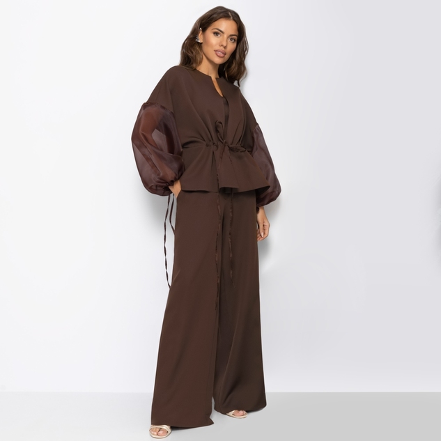 Брючный костюм Серьезная леди (2 в 1, брауни, нью) 