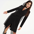 Платье Скрытые мотивы (total black). Состав: 60% п/э, 37% вискоза, 3% спандекс