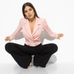 Блуза Хитрая мадемуазель. Состав: 72% п/э, 22% вискоза, 6% спандекс