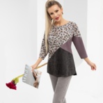 Туника Геометрия стиля (шик). Состав: 65% п/э, 30% вискоза, 5% спандекс