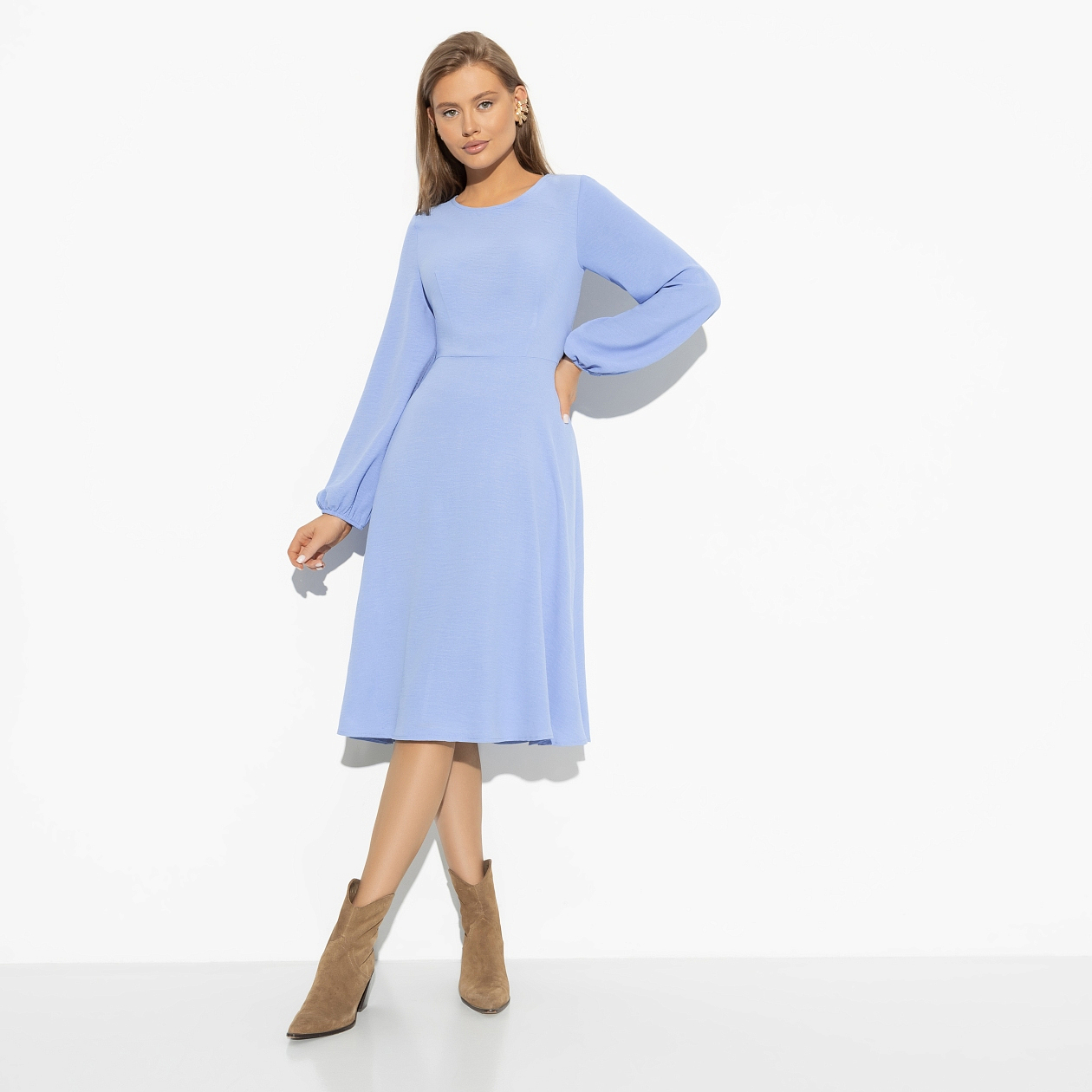 Платье Модный опыт. Состав: 65% п/э, 30% вискоза, 5% эластан