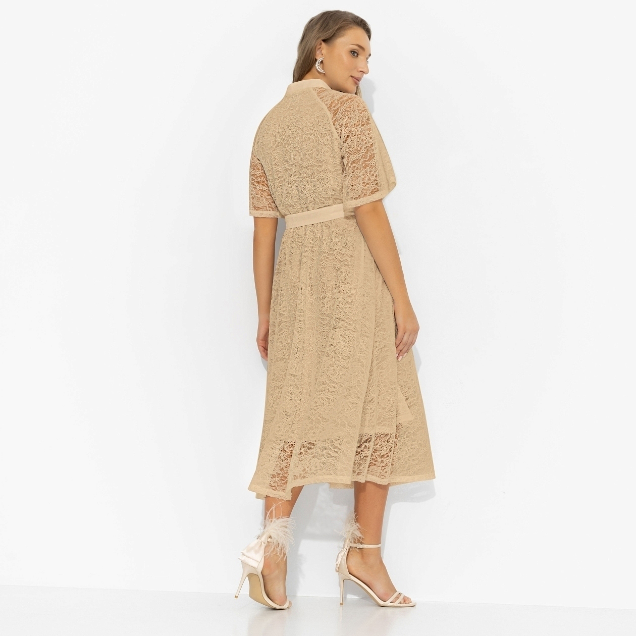 Платье Моя итальянская история (обворожительна, с поясом). Состав: 98% п/э, 2% спандекс