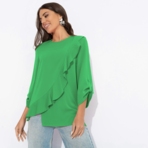 Блуза Я пришла блистать (изумрудная). Состав: 95% п/э, 5% эластан