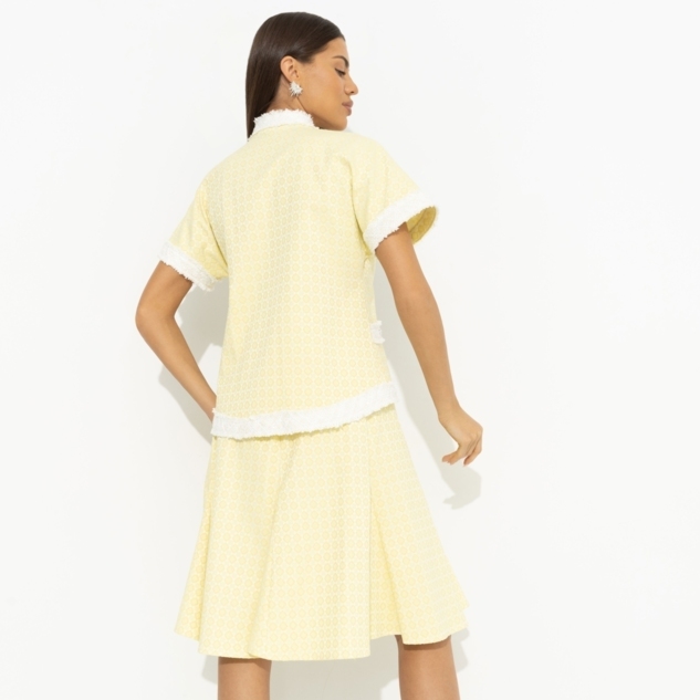 Костюм с юбкой С безупречным вкусом (2 в 1, желтый) 