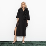 Платье Сияние глянца (чёрное). Состав: 95% п/э, 5% эластан