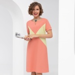 Платье Играю на контрасте. Состав: 80% п/э, 15% лен, 5% эластан