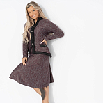 Костюм с юбкой С безупречным вкусом (2 в 1, винный). Состав: 65% п/э, 30% вискоза, 5% спандекс