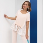 Брючный комплект Дневник моих путешествий (2 в 1, летний шарм). Состав: 95% п/э, 5% спандекс