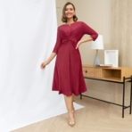 Платье Беспроигрышная формула (спелая вишня). Состав: 95% п/э, 5% спандекс