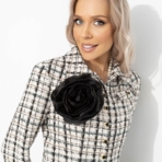 Брошь Полуночная роза. Состав: 100% полиэстер