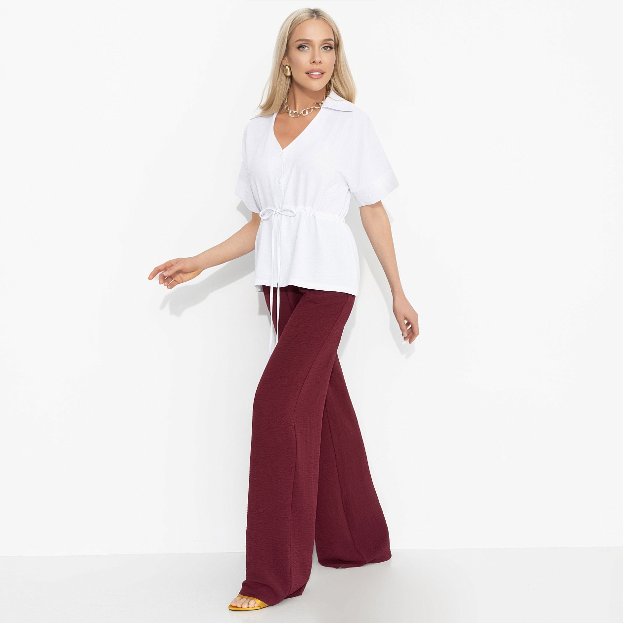 Брючный комплект Когда всё совпало (2 в 1, стиль). Состав: 65% вискоза, 30% п/э, 5% эластан