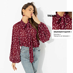Блуза Привлекаю удачу (бордо). Состав: 100% полиэстер