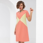 Платье Играю на контрасте. Состав: 80% п/э, 15% лен, 5% эластан