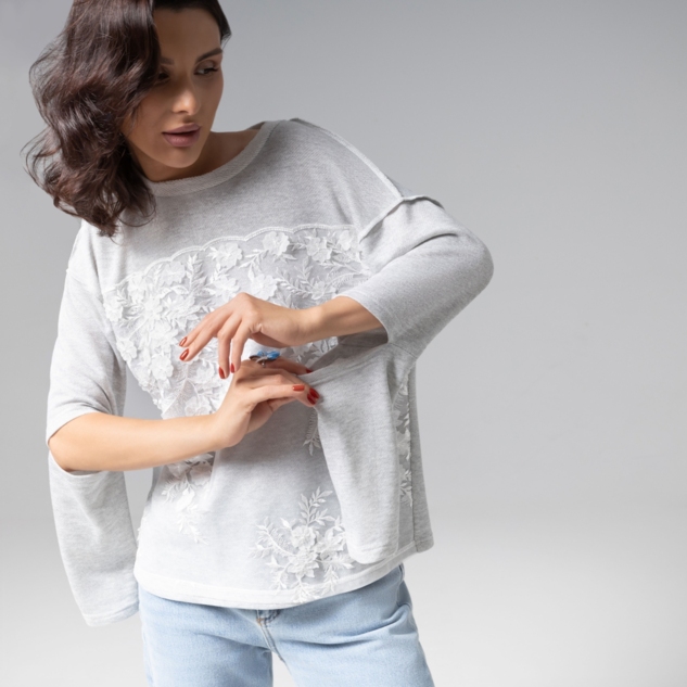 Лонгслив Образ решает (grey) 