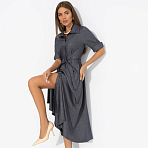 Платье День обещает быть стильным (с поясом). Состав: 75% полиэстер, 20% вискоза, 5% эластан