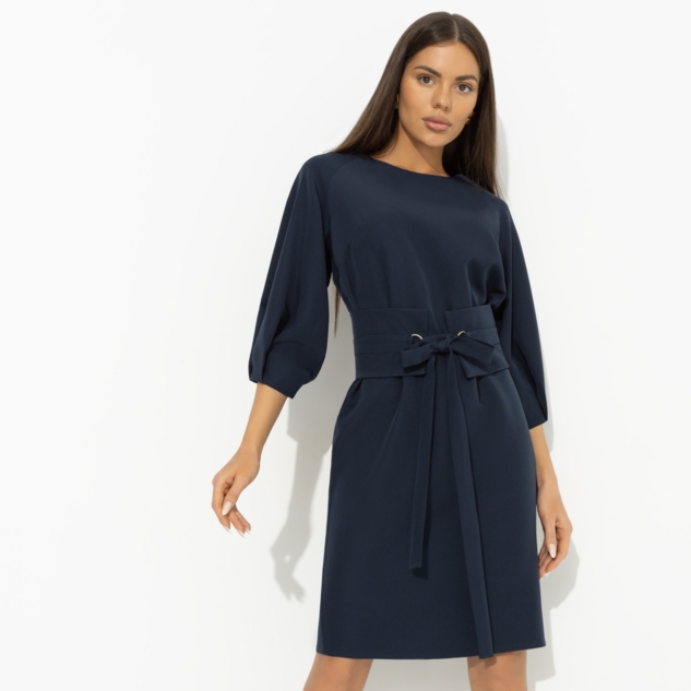 Платье Интересный подход (синий) 