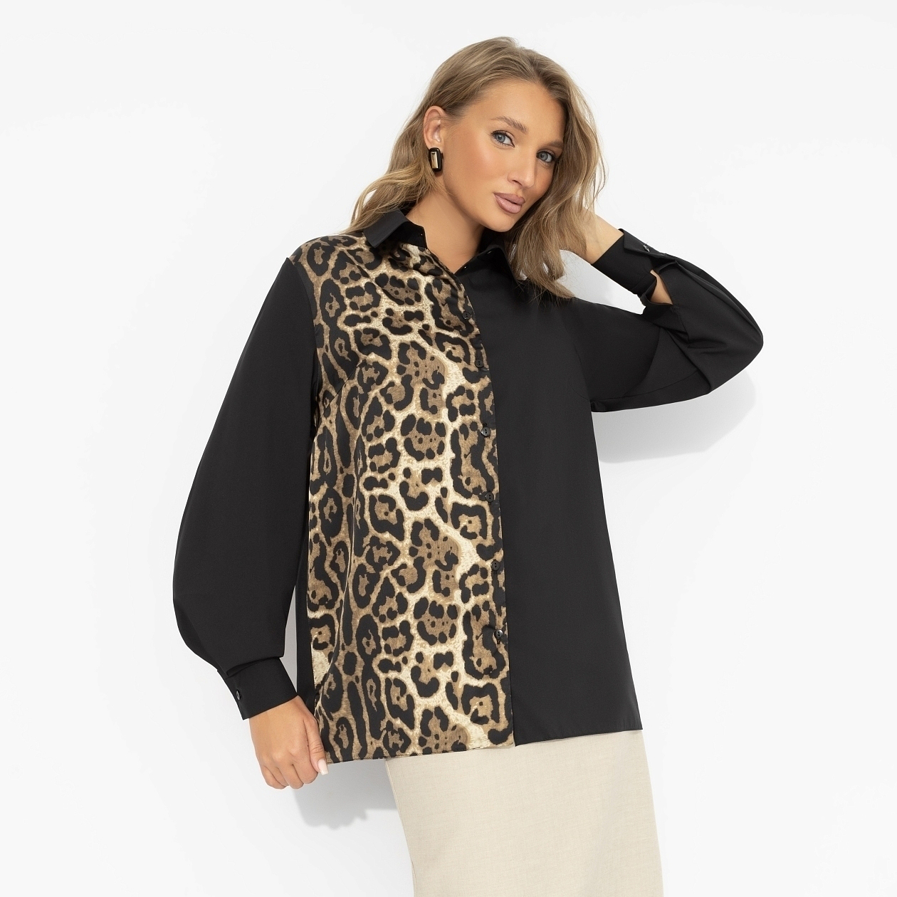 Лабиринт обещаний (леопард). Состав: 65% п/э, 30% вискоза, 5% эластан