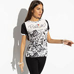 Футболка Паспорт в Париж (lady). Состав: 65% п/э, 30% вискоза, 5% стрейч