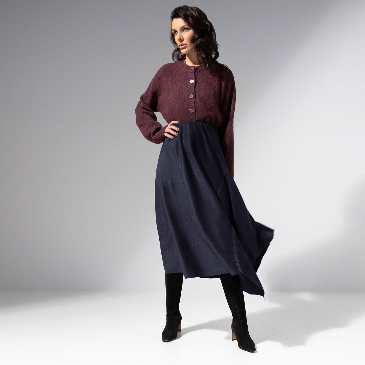 Грация рассвета (синяя). Купить женский Юбка оптом от производителя.